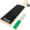 Techo de cuero para afilado de cuchillos: obtenga bordes afilados con bloque de techo de paleta de doble cara de 3 x 9, techo de cuchillo fácil de usar con mango ergonómico y guía de afilador de
