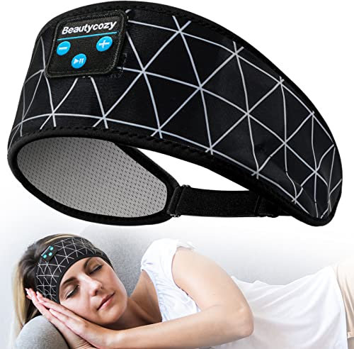 Perytong Auriculares para dormir con Bluetooth ajustables, suaves y transpirables, con altavoces integrados, perfectos para dormir, entrenar, correr, yoga, viajes, insomnio