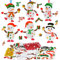 DKINY 12 Schneemann Bastelset für Kinder Schneemann Mix&Match Winter Basteln Anhänger Kunsthandwerk zum Basteln und Dekorieren Kreativsets Bastelhandwerk für Kinder Winter