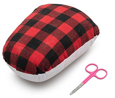 Modeja Jamón de sastre para prensar costuras - Accesorio de planchado multicolor de doble cara, ropa crujiente, prendas de vestir, telas, completo con tijeras