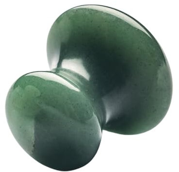 Sun & Sia - Gesichtsmassage Stein Jade Schwarz, Gua Sha Pilz aus Naturstein, Anti-Aging-Massagegerät aus Jade, Reduziert feine Linien, Regt die Durchblutung an, Für Gesunde, Strahlende Haut
