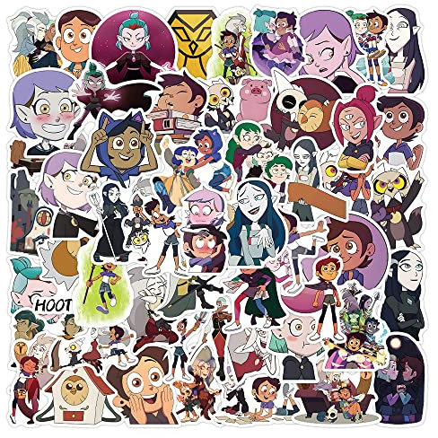 The owl House Stickers Pack Aesthetic The Vinyl Movie Colorful Waterproof for Water Bottle Laptop Bumper Car Bike Luggage Guitar Skateboard 50pcs …