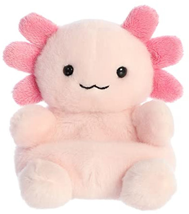Aurora® Adorable animal en peluche Palm Pals™ Ax Axolotl™ – Jeu de poche – Amusant à collectionner – Rose 12,7 cm