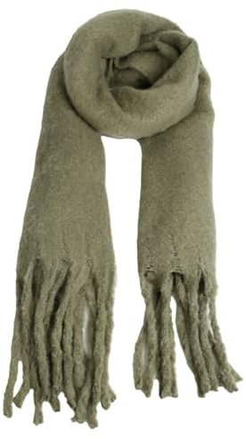 Capelli New York Boucle Schal Zweifarbig - Olive
