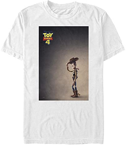 Toy Story Unisex Toy Story Toy Story 4 Poster Organic Short Sleeve T-shirt, Weiß, L