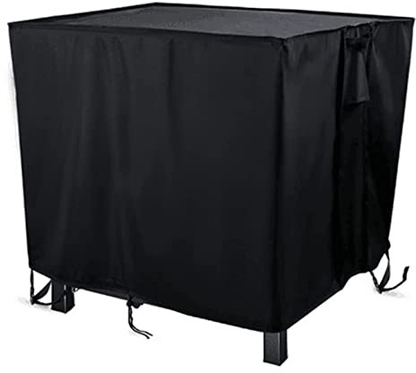 UNDGZ Housse De Brasero, Housse de Foyer carrée étanche cheminée Foyer Colonne Couvre extérieur Jardin Meubles Couverture couvertures Robustes (Color : Black, Specification : 68x68x120cm)