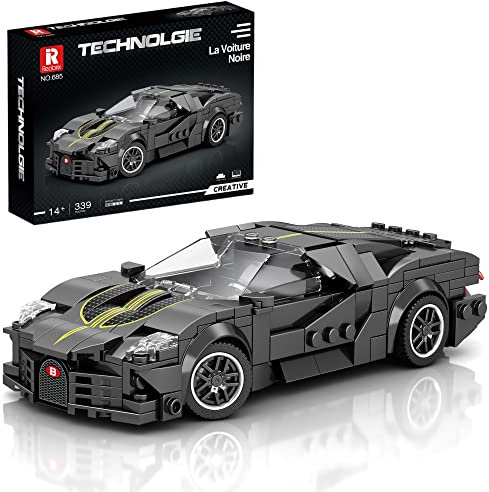 Reobrix Technik 685 Spielzeug-Auto Baukasten Klemmbausteine, Bausatz für Modellauto, Rennwagen, Supersportwagen für Kinder und Erwachsene, 2023 Neu Kollekti(339 Teile)