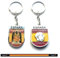 ADCSHOP - Llavero a dos caras de Bandera de España con Águila de San Juan yFrancisco Franco en bajorrelieve. Unisex. + Pulsera de bandera de España de hilo tricotado.