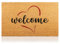 Fußmatte Kokosfaser Welcome Herzstück - 70x40cm - Willkommens Fussmatte mit Antirutsch PVC & Kokos Oberfläche - für Hauseingänge, Flure, Außentüren, Wohnaccessoires - Schlichtes Originaldesign