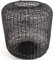 Brandsseller Kerzenständer Ø 24,5 x H 26 cm Metall Draht Gitter Design Schwarz Kerzenhalter Windlicht Laterne Indoor-Outdoor Deko