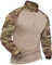 XKTTAC Combat Shirt mit 2-4 Taschen Herren Militär Ausrüstung Security Kleidung Outdoor Polizei Hemd Bundeswehr Pullover Paintball Airsoft Flecktarn Tactical?a-CP/4 Taschen?M?