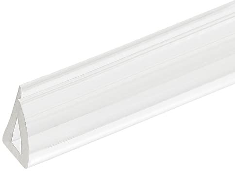 sourcing map U-Kanal-Kantenverkleidung, 3,5 m lang, Gummidichtung, Kantenschutz, passend für 2–3 mm Kanten, 63 cm B x 48 cm H), transparent