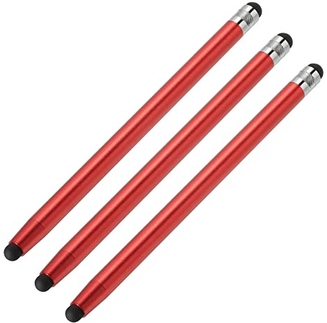 sourcing map 3pcs Stylet Stylos pour Tactile Écrans Capacitif Rouge | Stylet Universel Tablette Stylo Sensibilité Précision