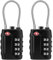 Lucchetto TSA， [Nuova Versione] [2 Pezzo] Diyife Lucchetto Valigia， Lucchetto TSA per Valigia USA，Lucchetto Combinazione 4 Cifre，Lucchetto Valigia USA per Viaggio Custodia， Valigie， Armadietto (Nero)