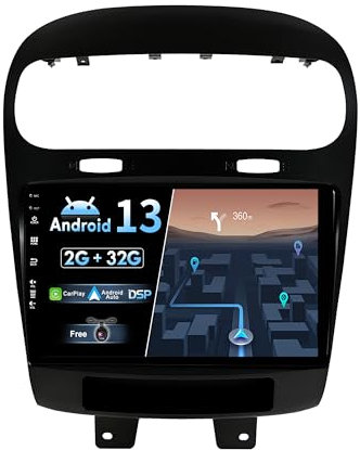 BXLIYER Android 14 IPS Autoradio Passt für Fiat Freemont Dodge Journey Leap (2012-2020) - Eingebautes CarPlay Android Auto - KOSTENLOS Kamera - 2G+32G - 9 Zoll 2 Din - DSP DAB SWC WiFi Fast-boot 4G BT