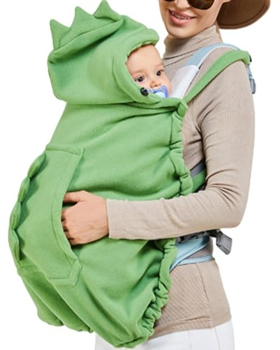 Housse de porte-bébé mignonne en forme de dinosaure, cape à capuche, couverture de porte-bébé douce et coupe-vent, couverture de landau lavable, cadeaux pour maman, bébé, style 1