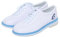 DAMANDO Bowling Shoes for Men, Leather Lawn Bowls Athletic Shoes Comfort Leather Male Bowling Trainers,White,8.5 UK