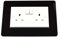 Pos Display Shop Black Double Plug Socket Light Switch Surround Finger Plate Wall Protector Acrylic (2, Black)
