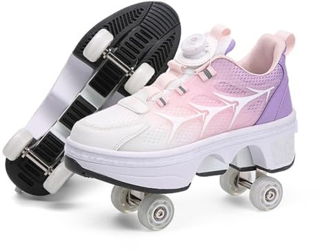 SXZHSM Multifunktionale Deformation Schuhe Quad Skate Rollschuhe Skating Outdoor Sportschuhe Für Erwachsene,37