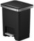 EKO HANA | Cubo de Basura Cocina Baño 15L Negro con Pedal y Cierre Suave | Papelera Compacta y Moderna para Baño o Cocina