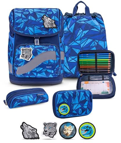 Belmil Smarty Plus Premium Schulranzen Set 405-51/P/S (Glacier Blue 2)