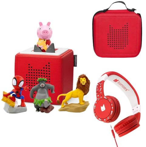 Ensemble rouge ultime avec lecteur audio, casque, étui de transport et figurines de personnages