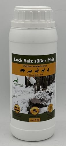 Wildlutscher Lock Salz – 1 kg Salzlockmittel mit Duftstoffen – in 4 Sorten: Apfel, Anis, Eichel & süßer Mais – Lockt gezielt Rotwild, Rehwild, Schwarzwild & Raubwild