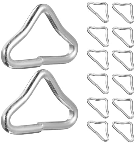 GALPADA Dreiecksring Verzinkt Stahl 20 X 4.50 X 2.60 X 0.45 cm | Silber, Für Trampolin-Netzoberfläche, Für Die Verarbeitung Von Sprungtüchern