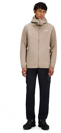 Berghaus Herren Deluge Pro Shell-Regenjacke | Strapazierfähig | Atmungsaktive Jacke Jacke, Natur, XS
