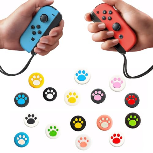 atnayo 16 Pcs Thumb Grips Caps, Silicone Stick Grips Cover for Nintendo Switch 2 Joy-Con Controller