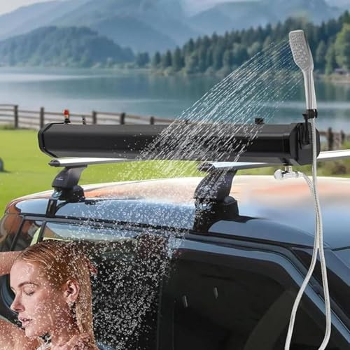 ZYLDDS Tragbarer 18-l-/20-l-/30-l-Druckwassertank, Hochdruck-Campingdusche, Dachdusche für Camping-LKW mit Duschkopf für SUV, Wohnmobil, Geländewagen 30L