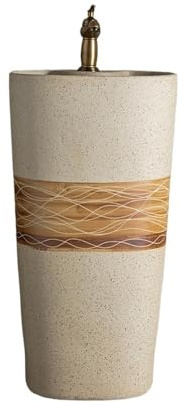 Lavabo sur colonne Lavabo sur pied extérieur avec robinet et kit de vidange for salle bain