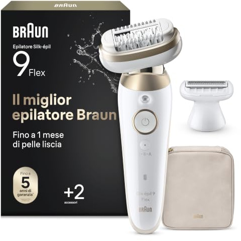 Braun Epilierer Damen Silk·épil 9 Flex, Ladyshaver, 9-041 3D, Gold