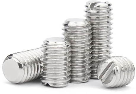 2/50 pièces M1.2 M1.4 M1.6 M2 M2.5 M3 M4 M5 M6 M8 M10 M12 GB73 en acier inoxydable à tête fendue à extrémité plate sans tête vis de serrage(3mm,10pcs M1.6)
