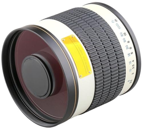 Compatibile for Nikon Canon Sony DSLR Macro 4/3 Mirrorless 500mm f/6.3 MF Teleobiettivo Specchio Lente 2x Teleconverter 1000mm(Nikon)