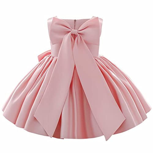 Generisch Vestito da bambina con fiore, con fiore, tutù, per bambini, matrimonio, damigella d'onore, festa di compleanno, festa formale, per il primo battesimo