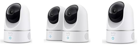 eufy Security Indoor Cam E220, 2K Überwachungskamera Innen, WLAN, Schwenkbar, Kameraüberwachung Innen, mit Nachtsicht, Personen- & Haustiererkennung