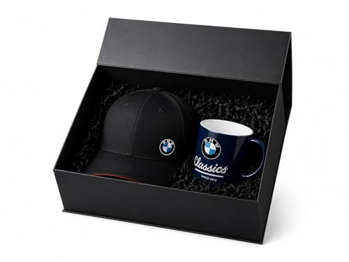 BMW Exklusive M Perfomance Classic Geschenkset Geschenkbox Mütze Cap Tasse Geschnek-Set