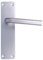 Amig - Juego de Manillas de Aluminio con Placa AL4P - Diseño Elegante y Moderno - Resistente a la Corrosión - Ideal para Interior y Exterior, Plata, Aluminio