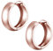 MATERIA Damen Creolen rosegold klein 17mm - breite Ohrringe Silber 925 vergoldet Made in Germany #SO-359
