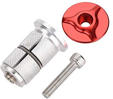 Dwawoo Fahrrad Stem Headset Fahrrad Gabel Expander Fahrrad Carbon Fiber Headset Key Expander Stylisch und langlebig Aluminiumlegierung Fahrrad Zubehör(Rot)