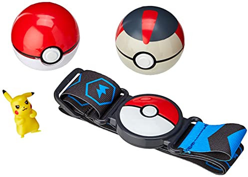 Pokemon PoKéMoN 674 95283S Clip 'N' Go Poke Ballgürtel-Set, Pikachu, Rot/Weiß