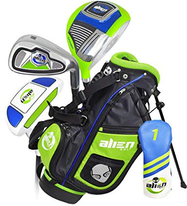 Alien Golf Junior Set with Bag, Right Hand, Green/Black, Ages 3-5