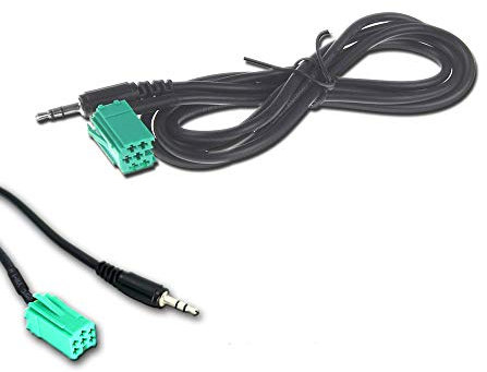 1neiSmartech Cavo Aux Audio Mini Iso 6 Pin Per Autoradio Update List Jack 3,5Mm, Veicoli dal 2005 Lunghezza 150Cm Per Smartphone e Dispositivi Mp3