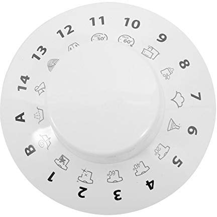 sparefixd Timer Knob Switch White Dial for Hotpoint Washing Machine