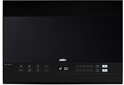 Summit 24” Over the Range Microwave, 1.4 cu.ft. Capacity, Under Cabinet Ventilation, Black - MHOTR242B