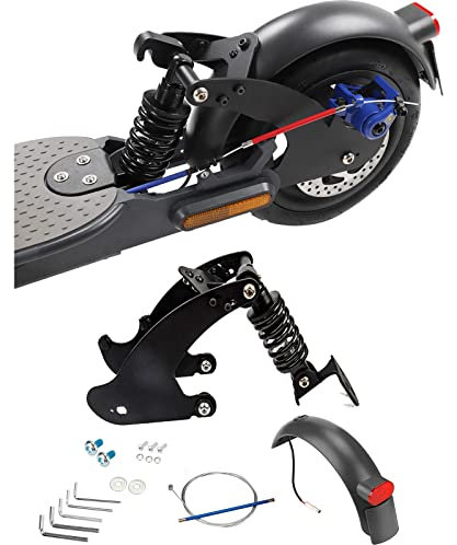 Fututech - Kit Ammortizzatore a Sospensione Posteriore per Mi 3 Xiaomi, Forcella Freno Parafango, Accessorio per Scooter Elettrico, Parte Modificata Staccata, Monopattino (Nero)