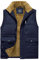 TACVASEN Herren Outdoor Angelweste Gefütterte Fleeceweste Winter Warme Steppweste Atmungsaktiv mit Stehkragen(L, Navy)