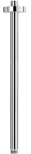 NearMoon Deckenmontierter Duscharm mit Flansch und Teflonband, Universalanschluss 1/2 NPT gerader runder Duscharm für festen Regenduschkopf, verdickter Edelstahl (Chrom 16 Zoll)