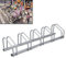 SWANEW Fahrradständer Aufstellstände für 5 Fahrräder Boden Wand Montage Metall Platzsparend mit 35-55 mm Reifenbreite Mehrfachständer Platzsparend 130 * 32 * 26cm